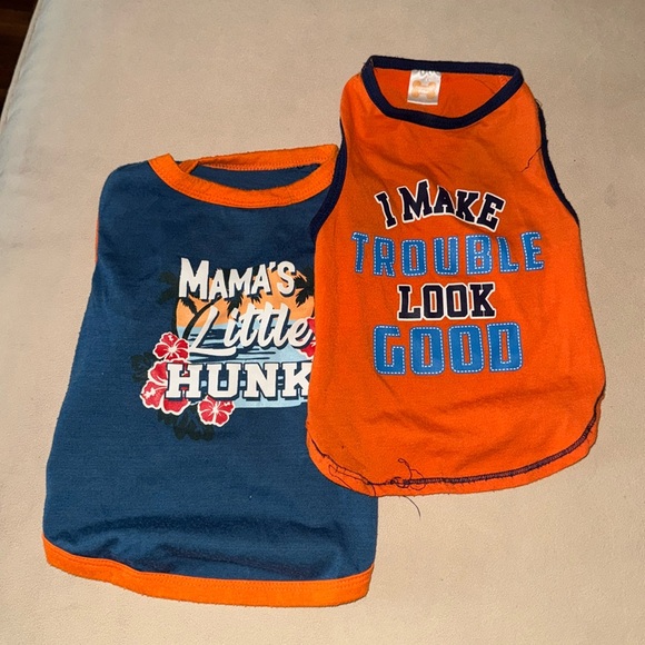 Bundle of 2 small dog shirts pre loved - Picture 1 of 2